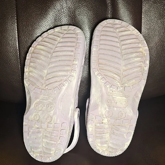 CROCS Lavender Tie-Dye Classic Clog Sandals Q11 - Picture 7 of 7